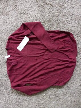 LOLE Long sleeve  Martha Thin Sweater NWT Dark Brick XS